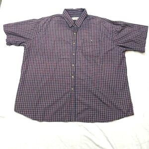BIT AND BRIDLE MEN'S PLAID SHORT SLEEVE BUTTON DOWN SHIRT SIZE 4X